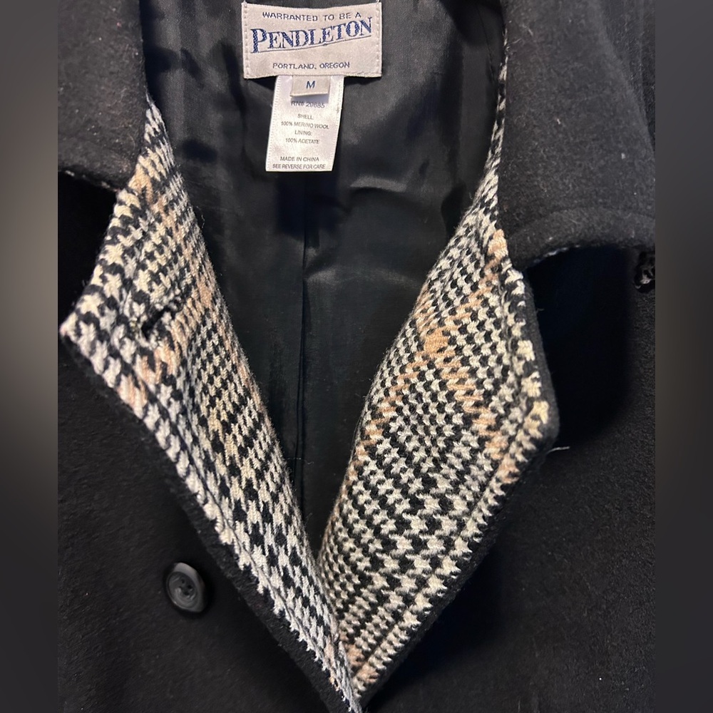 Pendleton Merino Wool Double Breasted Jacket With… - image 4